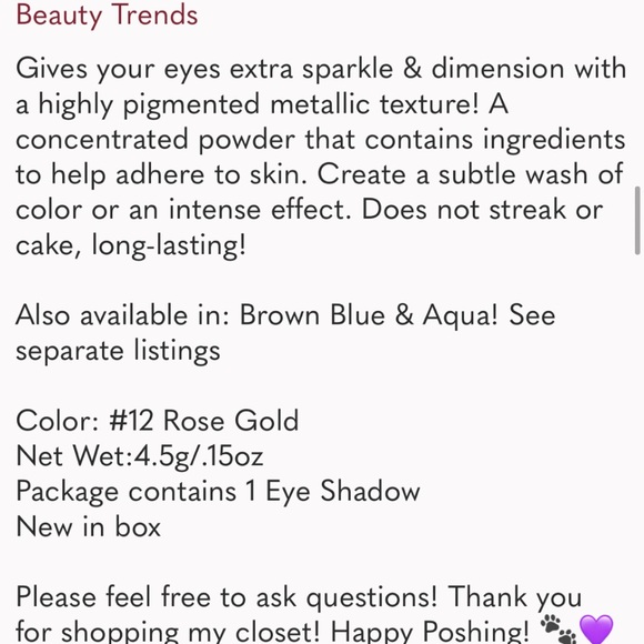 ROSE GOLD EYESHADOW FOCALLURE #12 HIGHLY PIGMENTED EYESHADOW  NEW  🎉HOST PICK🎊 - Picture 3 of 3